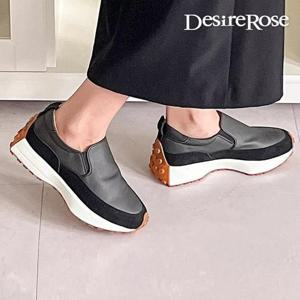 [디자이어로즈][디자이어로즈] 여자 대학생 비건레더 슬립온 3cm