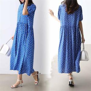 [강물처럼]위쉬몰 LY 플라워패턴카라원피스(I756H206) 빅사이즈