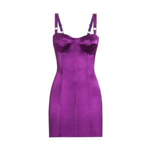 돌체앤가바나 DNA 새틴 뷔스티에 미니 드레스 F6CLMTFURHM