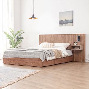 네오 로이드 호텔식 템바보드 원목 침대프레임 SS 협탁1 NES1086