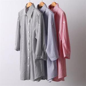 [강물처럼]빅사이즈사랑해요 I775L206 ST줄지카라롤업남방 IR (8