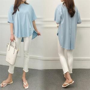 [강물처럼]위쉬몰 WB 라운지롱언발반팔티(E519H206) 빅사이즈 (8