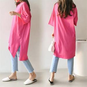 [강물처럼]위쉬몰 BN 박시칼라롱반팔티셔츠(E085H205) 빅사이즈