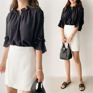 [강물처럼]위쉬몰 BN 라운드셔링블라우스(E228H205) 빅사이즈 (8