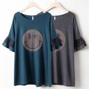 [강물처럼]위쉬몰 MN 비즈스마일반팔티(2454H205) 빅사이즈 (864