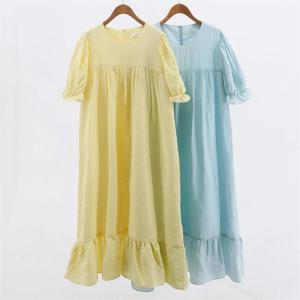 [강물처럼]빅사이즈사랑해요 G942L205 컬러셔링반팔롱원피스 WB