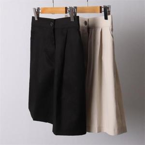 [강물처럼]빅사이즈사랑해요 I675L205 핀턱뒷밴딩5부반바지 CH (