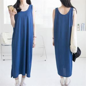 [강물처럼]위쉬몰 BN 골지나시옆트임원피스(G905H205) 빅사이즈