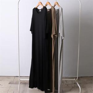 [강물처럼]빅사이즈사랑해요 I642L205 실키무지롱스판원피스 RA