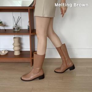 [로즈블로썸][멜팅브라운] 여성 캐주얼 베이직 미들 부츠 2color