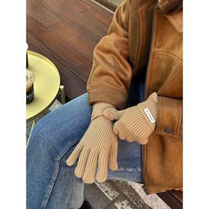 선물포장  (DCGV5F630W2) 브라운 닥스 로고 캐시미어 여성 장갑