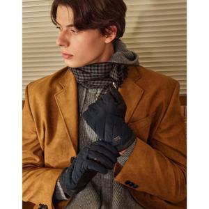 선물포장  (DCGV5F701N3) 패딩 퀄팅 남성 가죽장갑 네이비