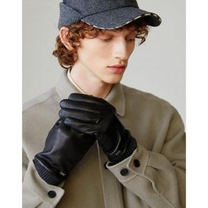 선물포장  (DCGV5F149BK) 블랙 양가죽 니트시보리 스마트폰터치 장갑