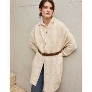 선물포장  (DBMU5F866I2) 베이지 리버시블 울 캐시미어혼방 포켓 와이드숄