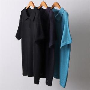 [강물처럼]빅사이즈사랑해요 I560L204 컬러니트카라반팔티 EB (8