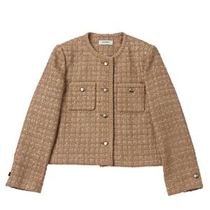 [쉬즈미스]글리터 트위드 크롭 자켓 SWWJKP32070