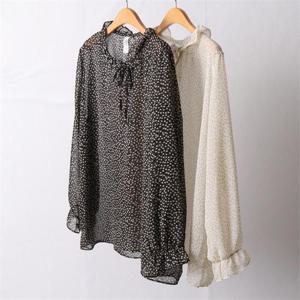 [강물처럼]빅사이즈사랑해요 I472L204 시스루플라워블라우스 GO