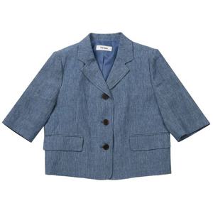 [쉬즈미스]린넨 반팔 크롭 자켓 SWWJKP21090