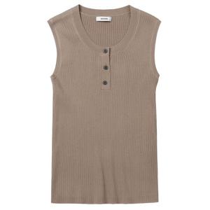 [쉬즈미스]버튼 슬리브리스 니트 SSKPOP22050