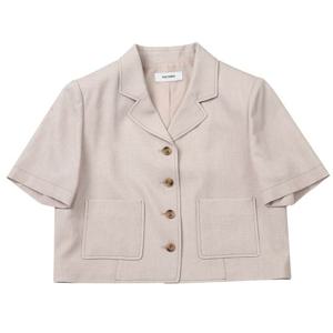 [쉬즈미스]린넨 하프 슬리브 자켓 SWWJKP22710