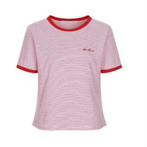 [올리브데올리브]핀 스트라이프 링거 티셔츠 OH5ME687