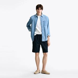 [공식][타미힐피거] 풀 밴딩 린넨 쇼츠 (T12F3WPQ030MT1DW5)