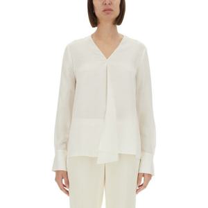 띠어리 실크 조젯 브이넥 블라우스 P0102507 C05