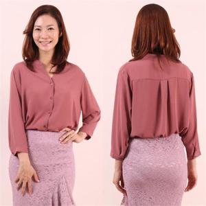 [강물처럼]빅사이즈사랑해요 6436L204 쉬폰 7부 블라우스 WW (84