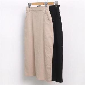 [강물처럼]빅사이즈사랑해요 5448L204 뒷트임 린넨 스커트 WW (8