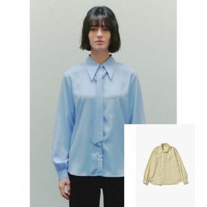 [플랙진] 여성 클래식 리본 타이 셔츠 PWTF1LSL28W