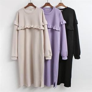 [강물처럼]빅사이즈사랑해요 G692L204 프릴트임긴팔롱원피스 PO