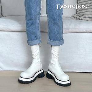 [디자이어로즈][디자이어로즈] 여성 레더 라운드 앵클부츠 5cm (