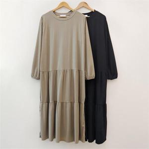 [강물처럼]빅사이즈사랑해요 G656L203 골지스판캉캉롱원피스 ZY