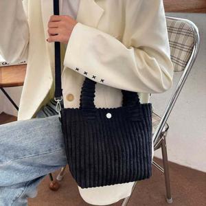 겨울 감성 스타일리쉬 코듀로이백 작은 토트 손가방