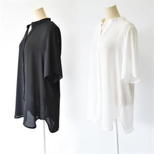 [강물처럼]빅사이즈사랑해요 1825L203 차이나넥 루즈 롱셔츠 HG