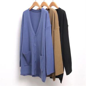 [강물처럼]빅사이즈사랑해요 8464L203 트임 브이넥 가디건 EB (8