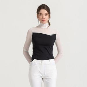 [홀릭앤플레이] (여성)시스루 쿨메쉬 배색 티셔츠_HB2WTS002