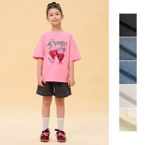 탑텐키즈 MKG2DH2211 여아 데님 쇼츠 3부