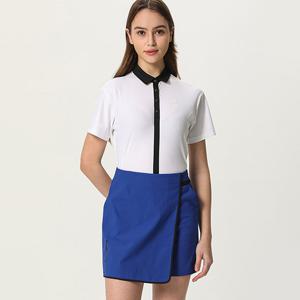 [홀릭앤플레이] (여성)로고 배색 랩스커트 반바지_HF2WPS004