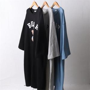 [강물처럼]빅사이즈사랑해요 I308L203 나그랑멜빵베어원피스 RA