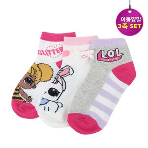 [오키즈] 엘오엘LOL 양말세트 (3족 글리터) (M0128)