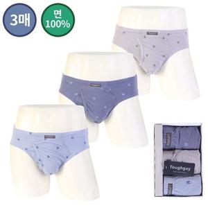터프가이 삼각팬티 TG_6010 3매 순면 삼각팬티 남성팬티