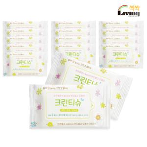 리빙싹싹 물에 잘풀리는 비데물티슈 10매 15개 키즈용