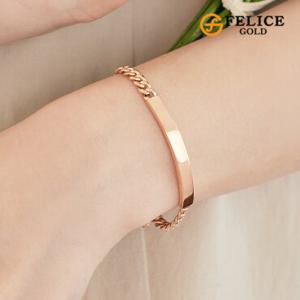 펠리체골드 [봄특가] 14K 볼드 스틱 팔찌 (L)