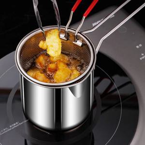 아이니 캠핑용 미니튀김기 어묵탕 다용도 스테인리스냄비 A옵션