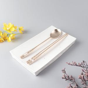 수타미 방짜유기 놋봄 은상감 매화 1인 수저세트 + 무료각인