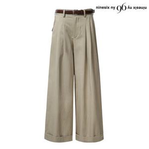 택가 99,000원 [나인식스뉴욕]데일리 벨트 세트 와이드 슬랙스 롱팬츠 (NQ1TA006L0)