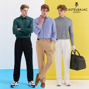 까스텔바작 26SS 최신상 남성용 메종 원턱 더블 웨빙 팬츠 2종