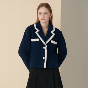 [SATIN] [온라인단독]후리스 크롭 자켓 O223T102