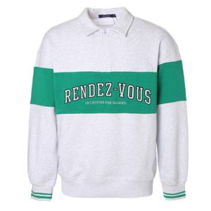 [클라이드]남성 2컬러 카라 반집업 맨투맨 티셔츠 (FOATS131M)